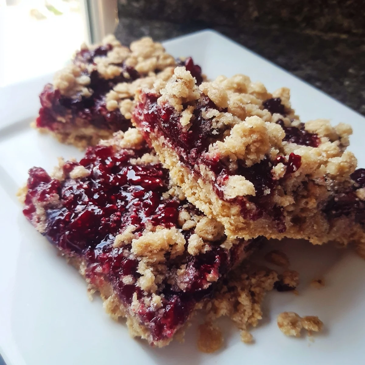 Simple Homemade Strawberry Jam Squares