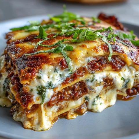 One-Pan Smoky Veggie Lentil Lasagne in a cast-iron skillet, bubbling with golden, melted mozzarella and Parmesan.