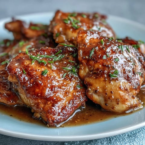 Slow Cooker Honey Mustard Chicken breasts in a rich, glossy golden sauce, ready to serve over fluffy white rice for a comforting family dinner.