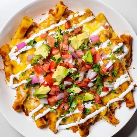 Crunchy Pasta Chips Nachos