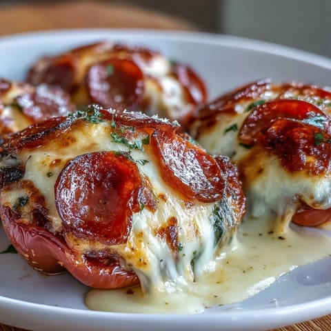 Keto Pizza Stuffed Peppers