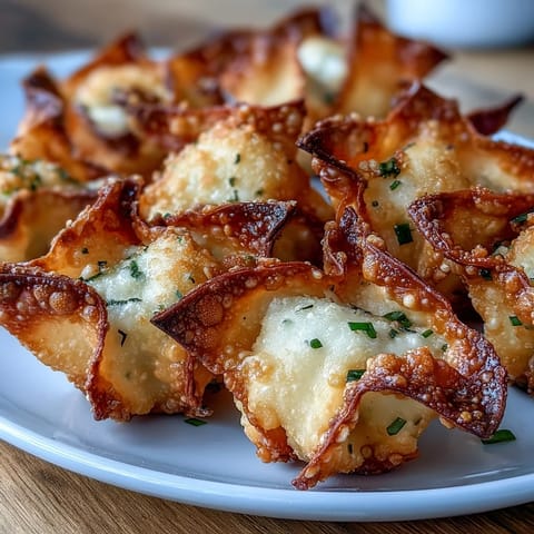 Crispy Asian-style wontons filled with creamy cheese and served with sweet chili dipping sauce.