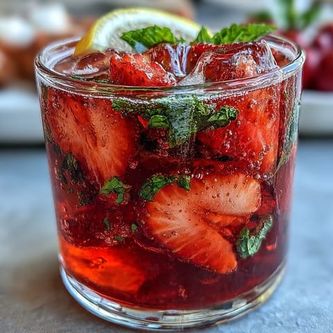 Sparkling Strawberry Mocktail