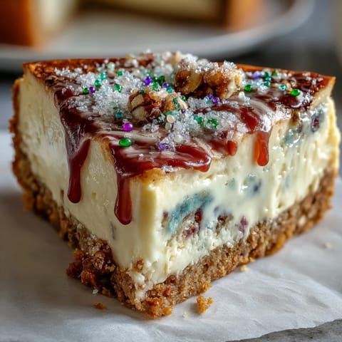 King Cake Cheesecake Bars
