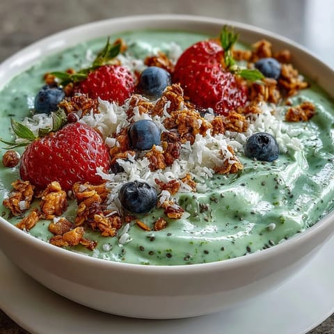Fluffy Yogurt Matcha Latte Bowl