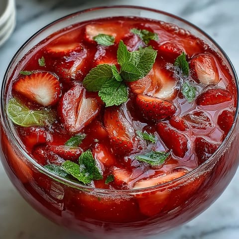 Strawberry Daiquiri Punch Bowl