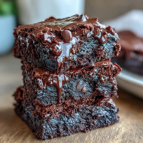 Decadent sourdough brownies featuring bittersweet, milk, and semi-sweet chocolate for deep flavor and chewy texture.  