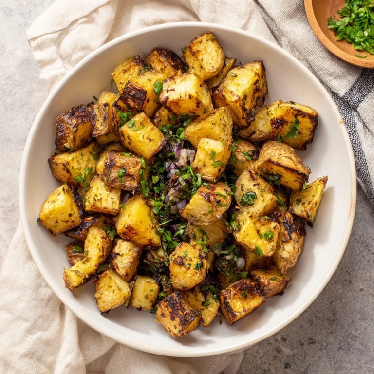 Oven-roasted crispy garlic butter smash potatoes, perfectly seasoned, are bursting with savory, herby flavors.