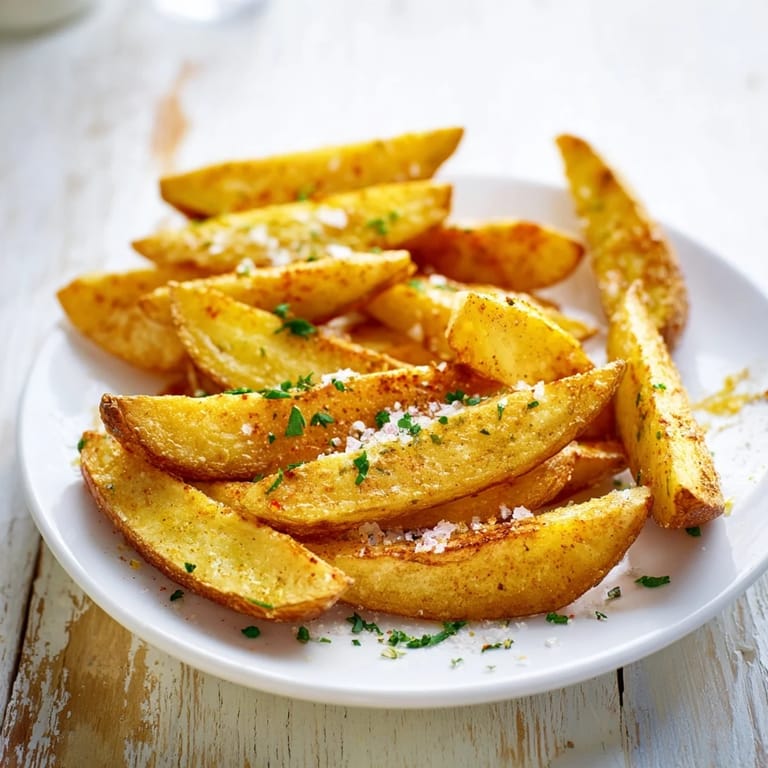 Savory oven-baked sweet potato wedges, seasoned with paprika, ready to be enjoyed as a snack.