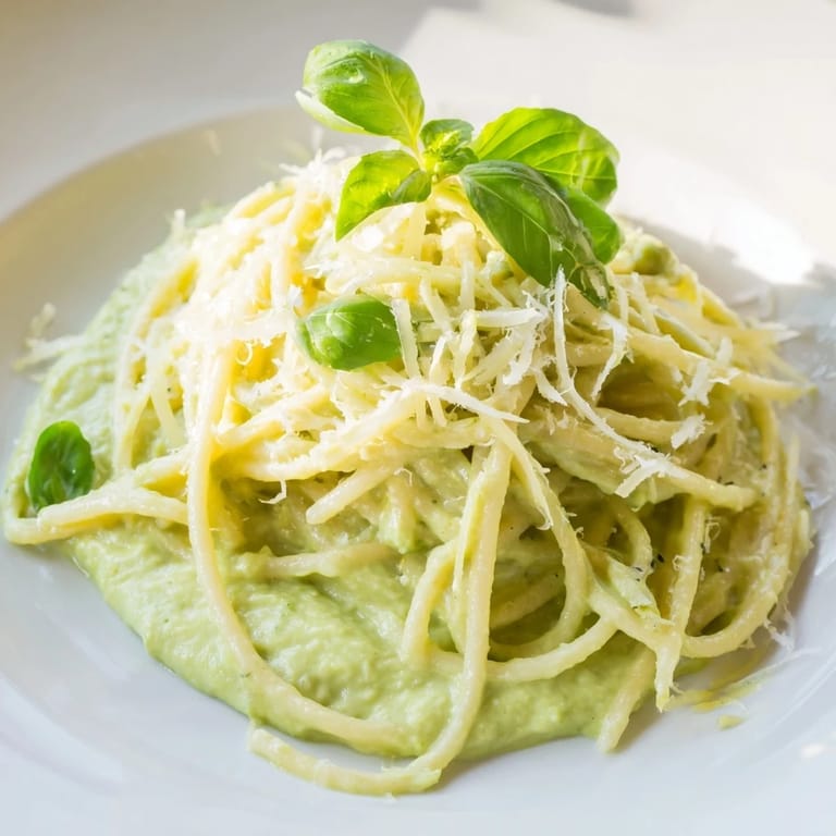 Delicious and ready fast, this Creamy Avocado Pasta features a rich sauce and savory flavor.