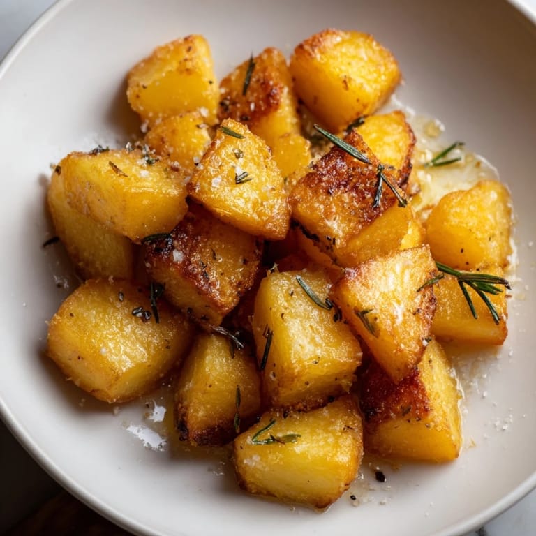 A close-up view of beautifully browned Beef Tallow Roasted Potatoes, perfect for any meal.