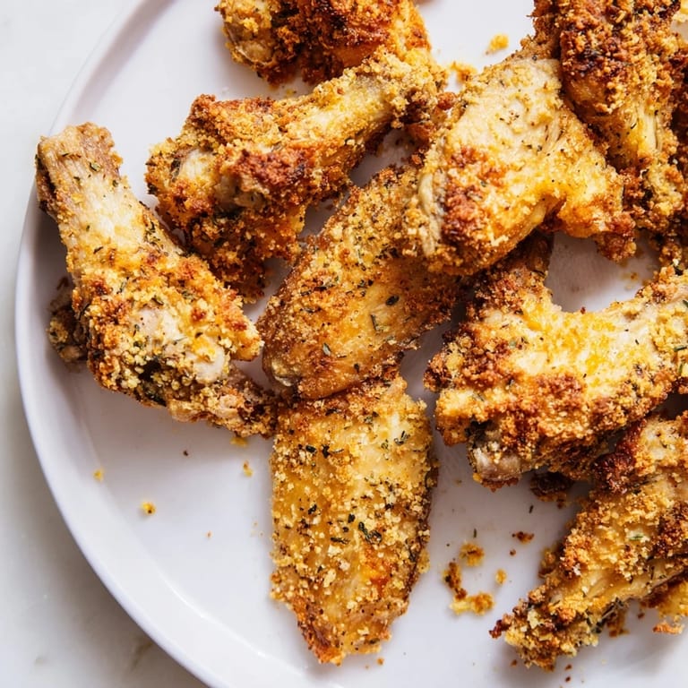 A platter overflowing with delicious Baked Parmesan Chicken Wings, a crowd-pleasing appetizer you'll love.