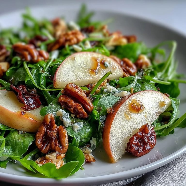 Freshly crumbled blue cheese adds a creamy finish to this vibrant Apple and Walnut Salad.