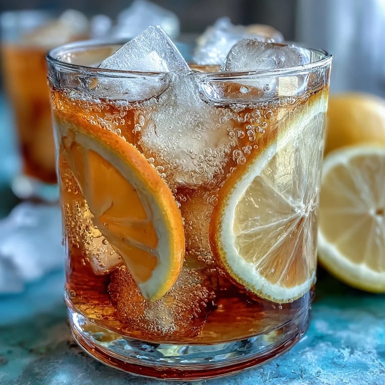 A vibrant, chilled citrus punch featuring orange and lemon slices, perfect for summer parties and festive gatherings with friends.  