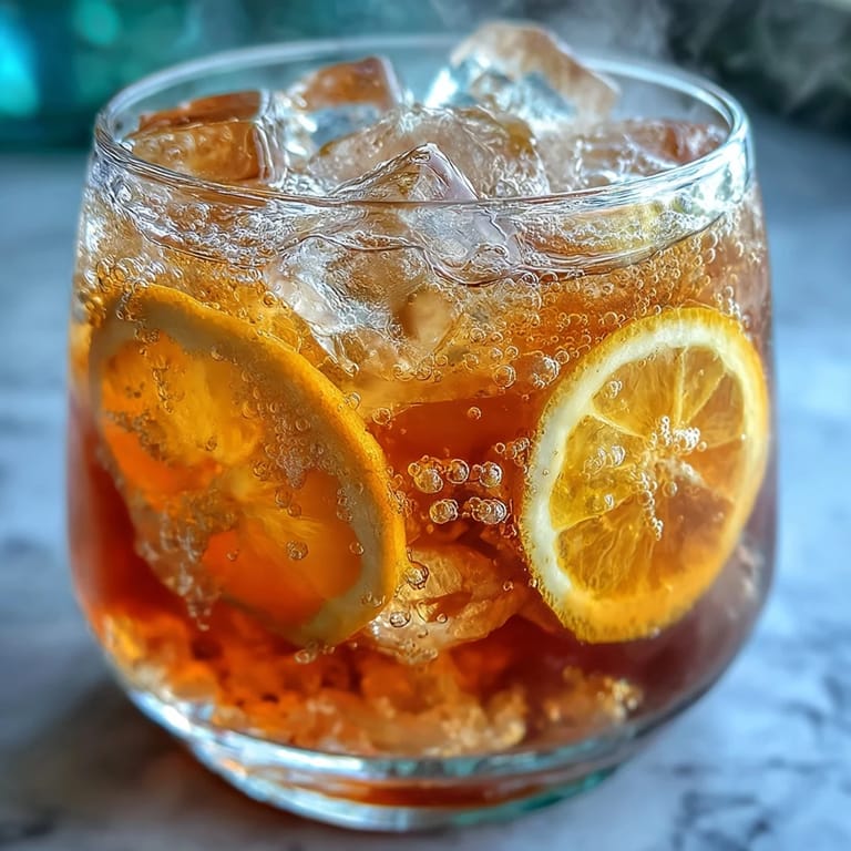 Refreshing Sparkling Citrus Punch with Orange and Lemon Slices, combining fresh juices and sparkling water for a bright, effervescent beverage.