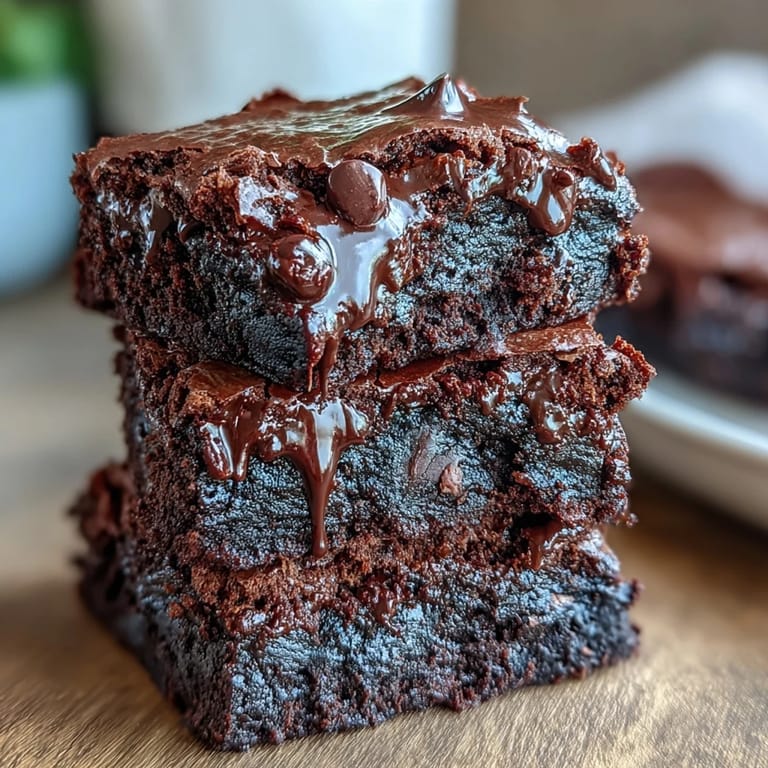 Decadent sourdough brownies featuring bittersweet, milk, and semi-sweet chocolate for deep flavor and chewy texture.  