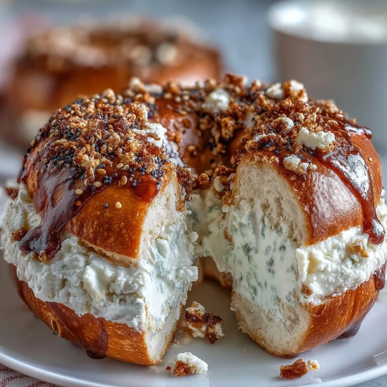 Soft, fluffy cottage cheese bagels topped with everything bagel seasoning, baked to golden perfection for a nutritious morning treat.