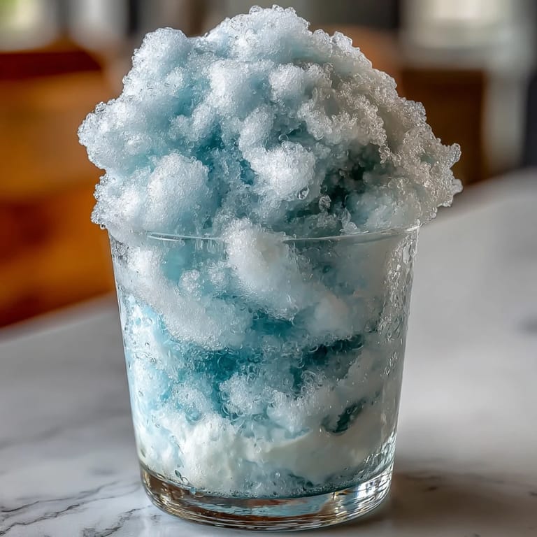 Light and fluffy TikTok cloud slushie made with lemon-lime soda, ice, and sweetened condensed milk for a fun, refreshing treat.